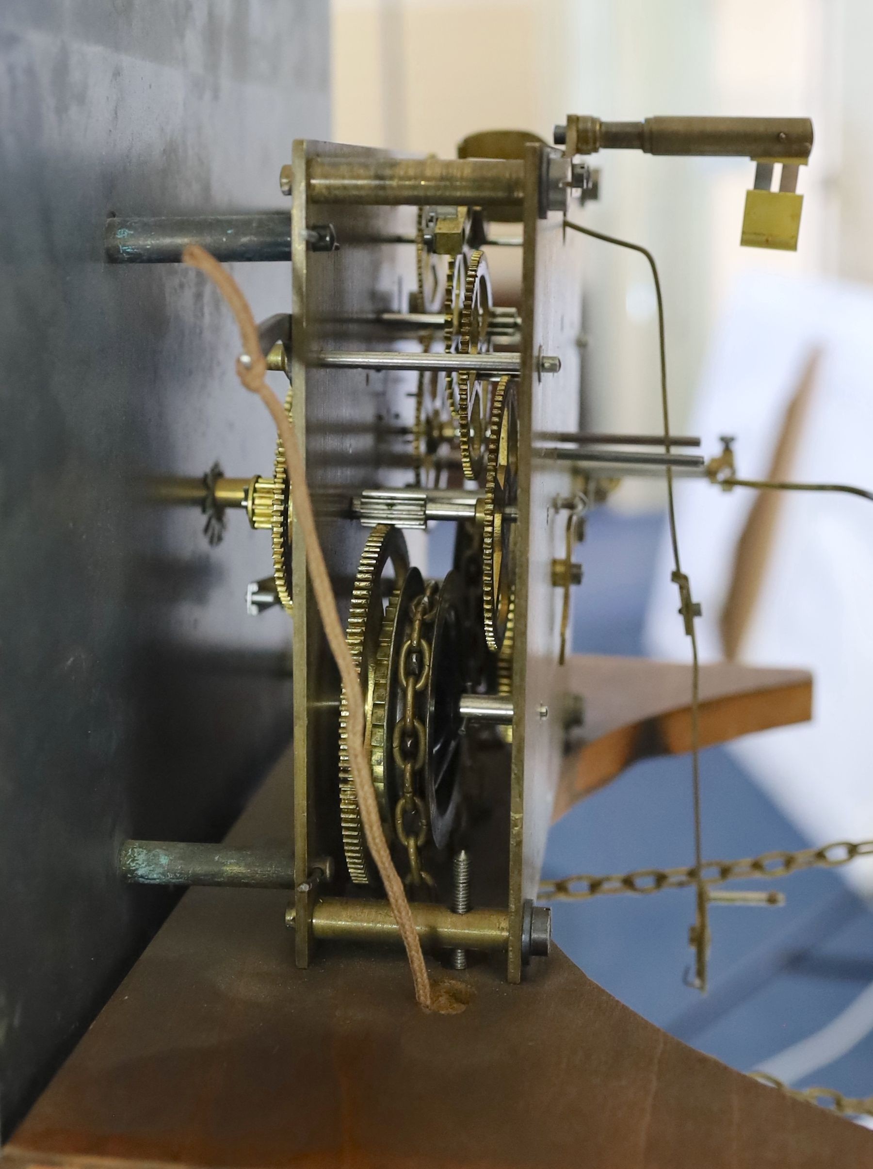 A mahogany cased 8 day longcase clock, by Anton Jagemann, Munchen, with 26cm dial, case 199cm high